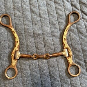 Decorative classic equine Bit with copper and silver Accents